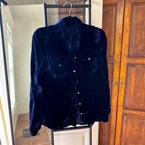 Velvet button down